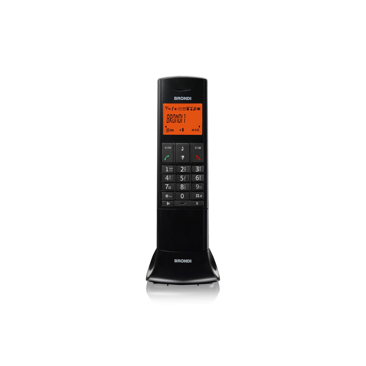 BRONDI LEMURE (NERO) - TELEFONO CORDLESS - VIVAVOCE - ECO DECT - DECT GAP