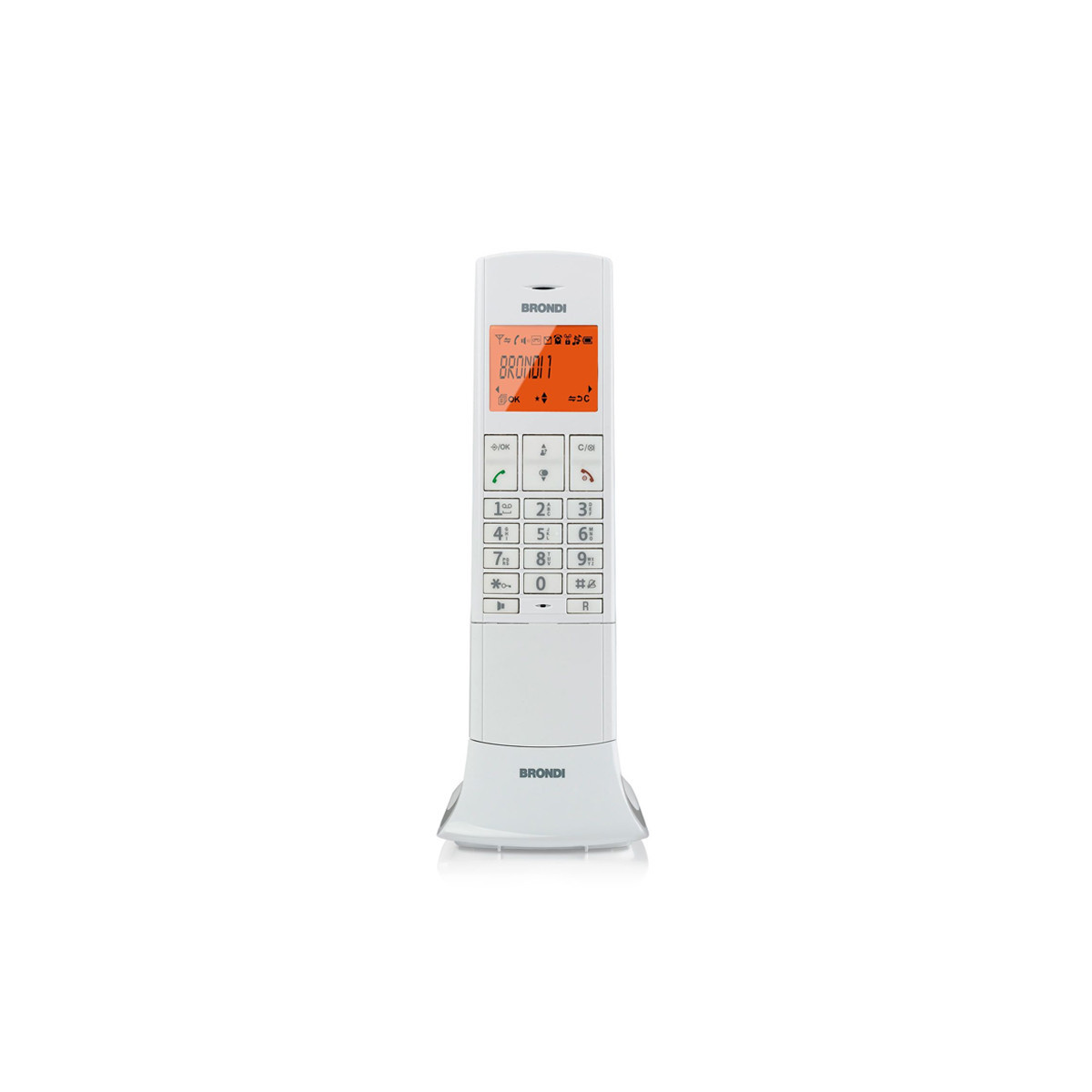 BRONDI LEMURE (BIANCO) - TELEFONO CORDLESS - VIVAVOCE - ECO DECT - DECT GAP