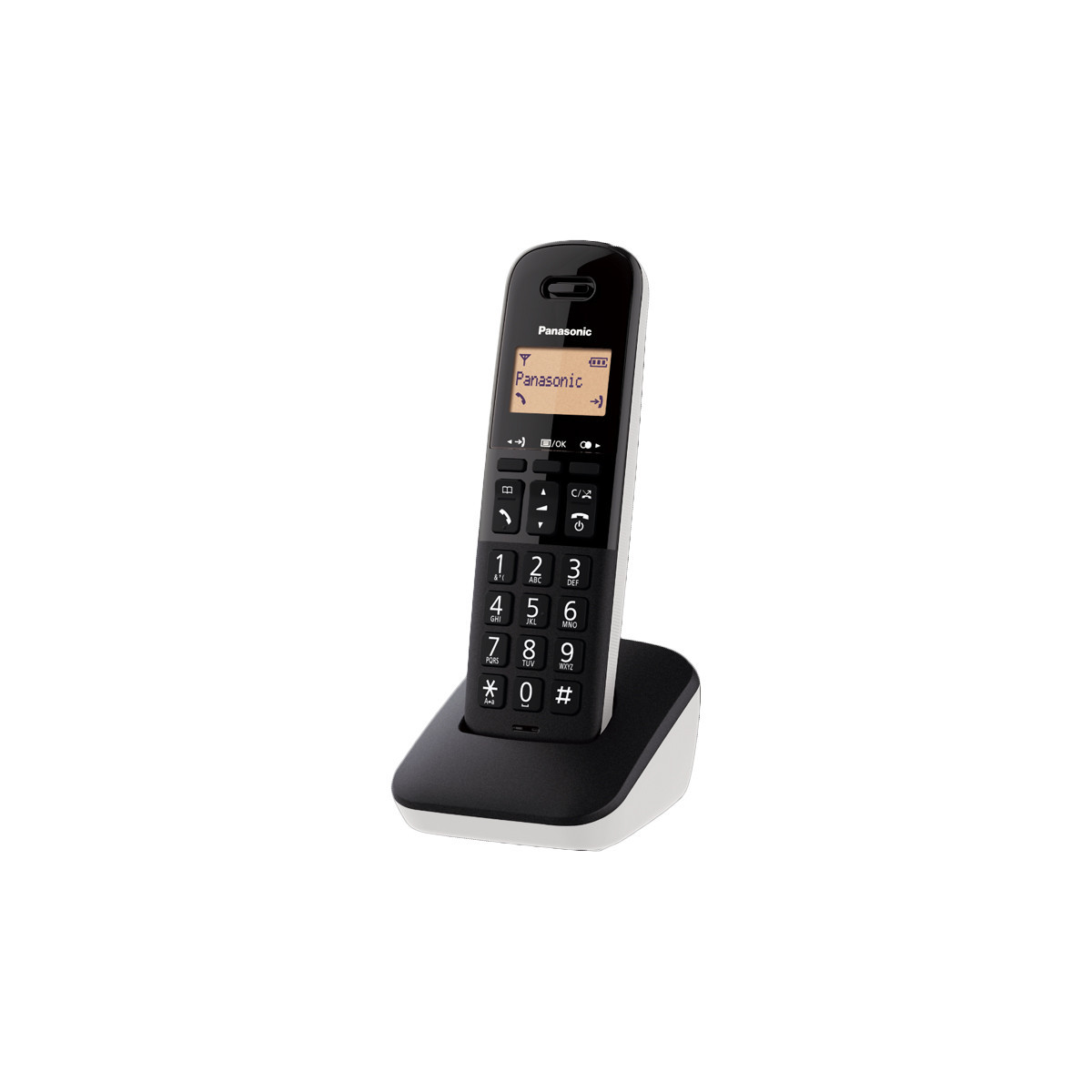 PANASONIC KX-TGB610JT (NERO/BIANCO) - TELEFONO CORDLESS - IMPUGNATURA ANTISCIVOLO - AUTONOMIA IN CHIAMATA 18H