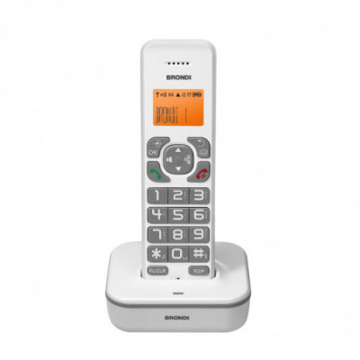 BRONDI BRAVO STAR (BIANCO) - TELEFONO CORDLESS - VIVAVOCE - TASTI GRANDI