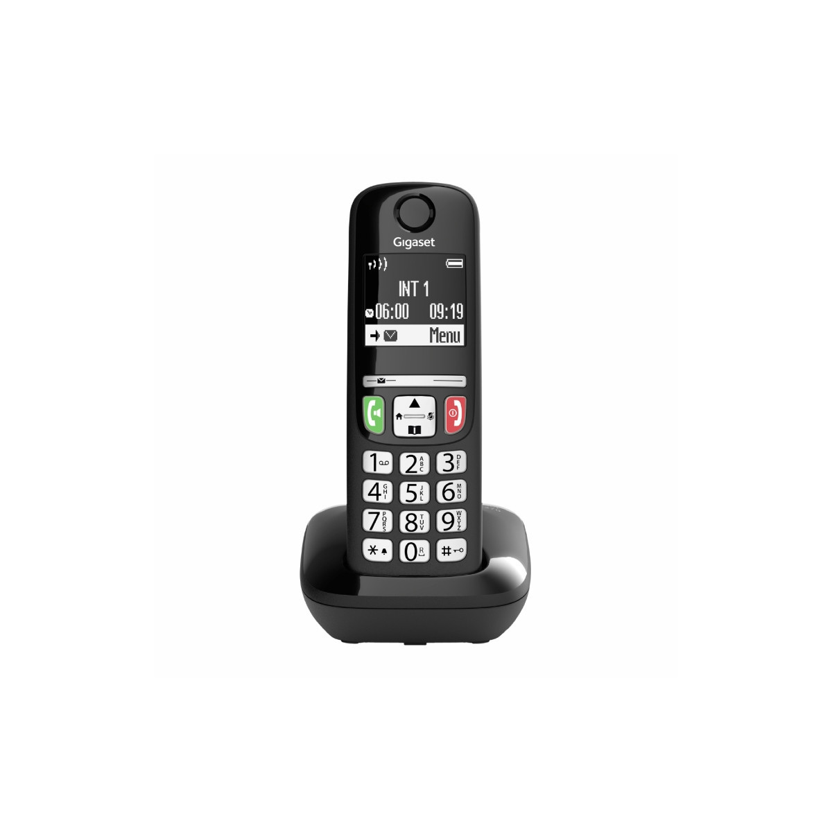 GIGASET E270 (NERO) - TELEFONO CORDLESS SENIOR - VIVAVOCE - TASTI GRANDI