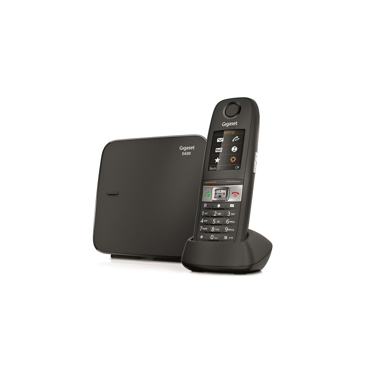 GIGASET E630 (NERO) - TELEFONO CORDLESS - IP65 - PROFILI AUDIO - VIVAVOCE