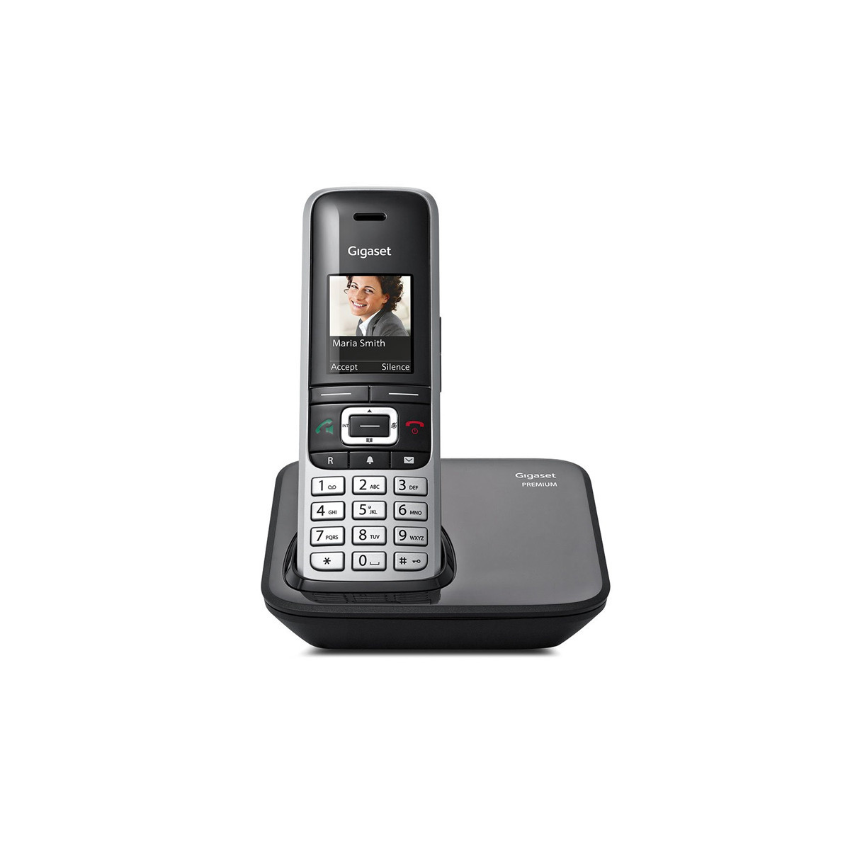 GIGASET PREMIUM 100 (NERO) - TELEFONO CORDLESS - DISPLAY A COLORI - VIVAVOCE FULL DUPLEX - USB X SINCRO DATI CON PC