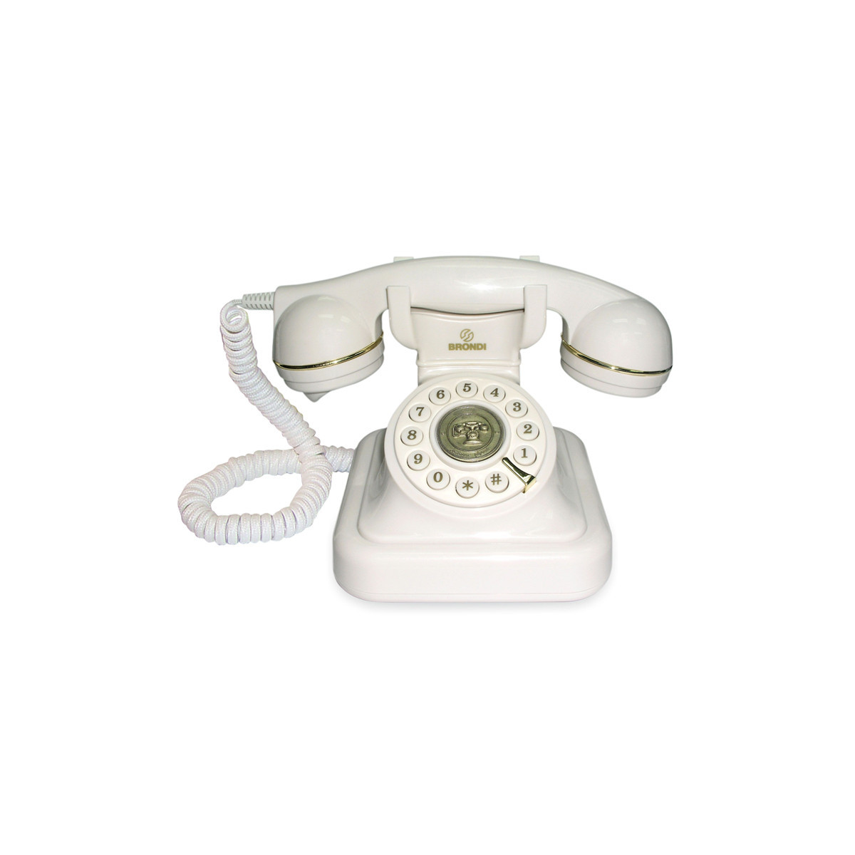 BRONDI VINTAGE 20 (BIANCO) - TELEFONO CORDED - DESIGN RETRO''