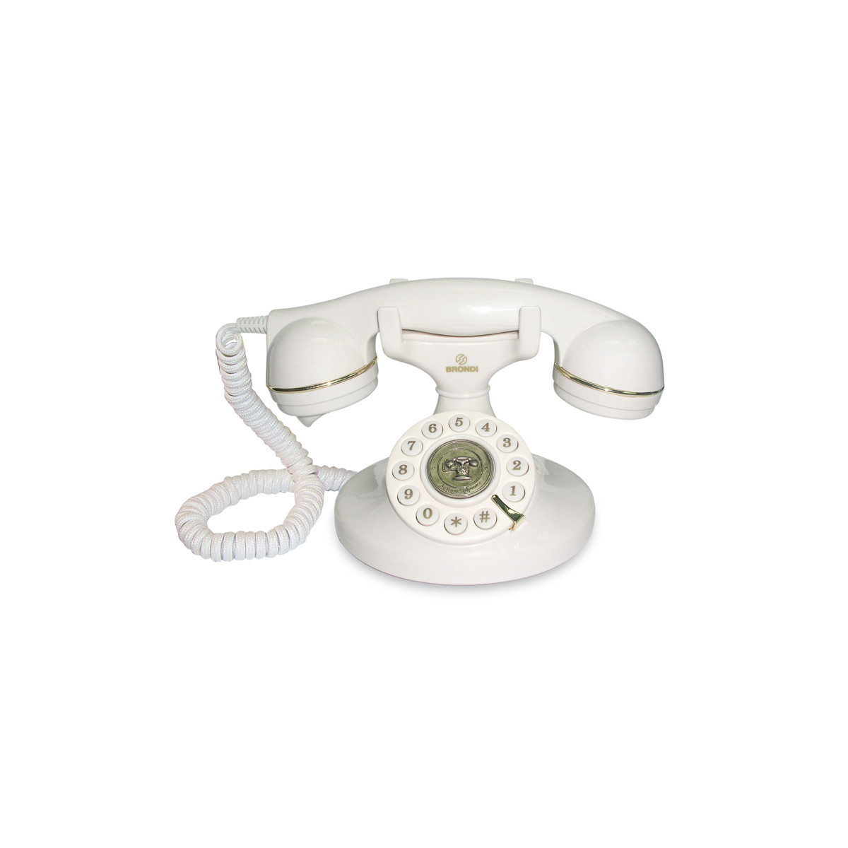 BRONDI VINTAGE 10 (BIANCO) - TELEFONO CORDED - DESIGN RETRO''