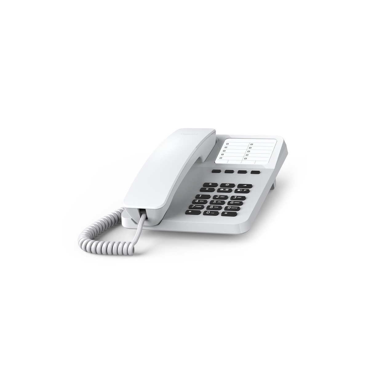 GIGASET DESK 400 (BIANCO) - TELEFONO CORDED - COMPATIBILE CENTRALINI TELEFONICI E APPARECCHI ACUSTICI