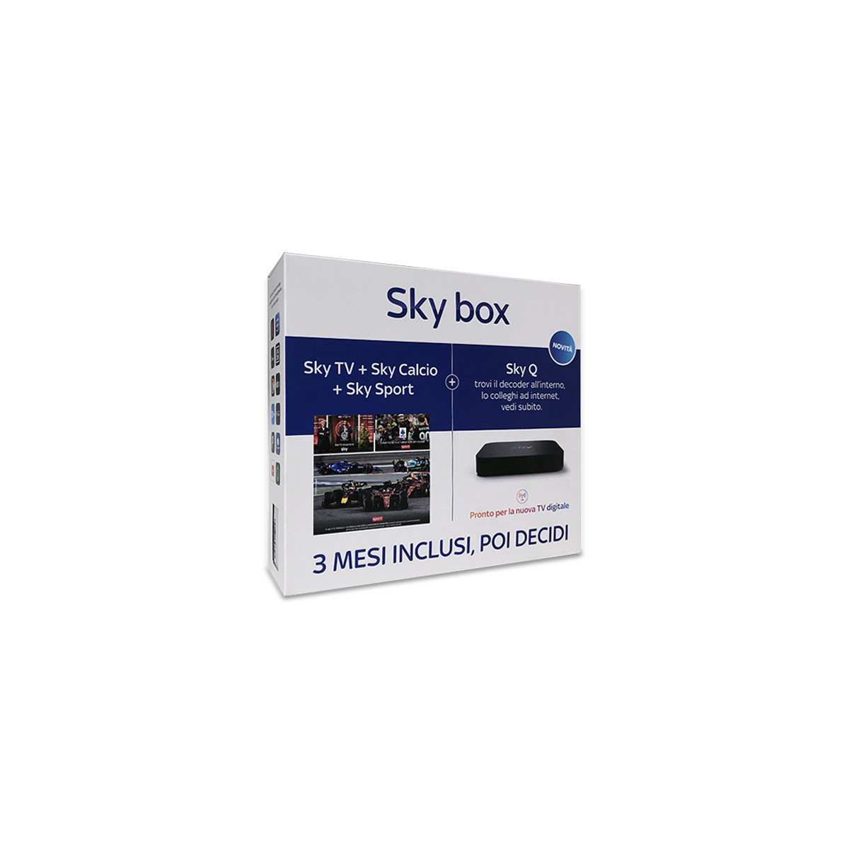 SKY BOX (BLUE) - DECODER SKYQ + VISIONE GRATIS 3 MESI (TV + SPORT + CALCIO)