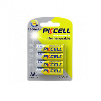 BLISTER 4 STILO RICARICABILI PKCELL AA NI-MH 2600 MAH 1.2V