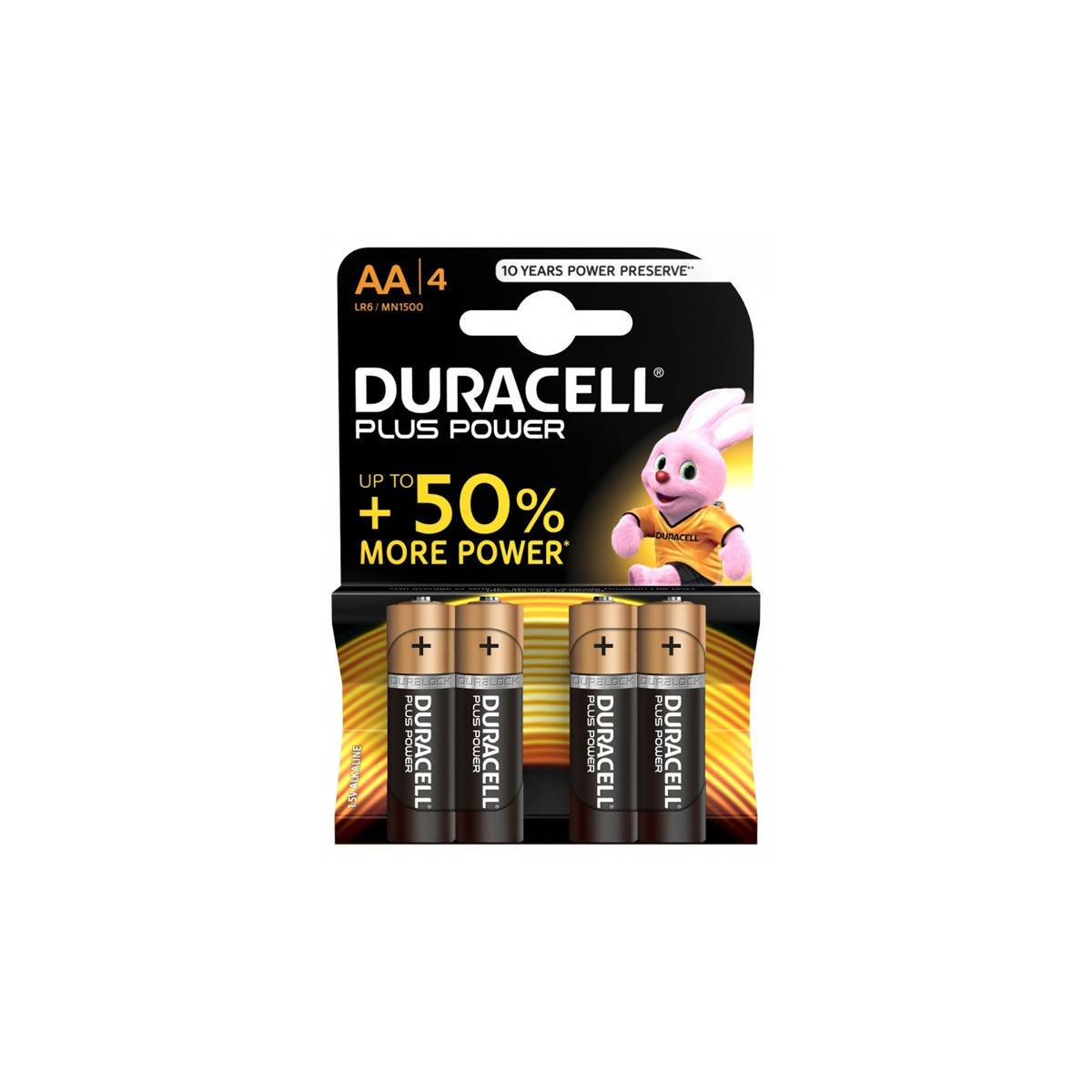 DURACELL PLUS POWER BLISTER 4 BATTERIE AA (LR6MN1500)