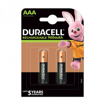 DURACELL HR03BL2 BLISTER 2 BATTERIE AAA RICARICABILI 900mAh