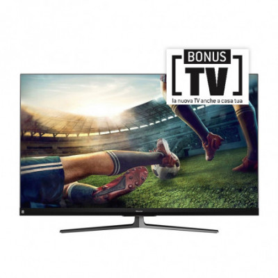 HISENSE 55U8QF - 55 SMART TV ULED 4K - DOLBY ATMOS - HDR10+ - LOCAL DIMMING - CONTROLLO VOCALE - TIVUSAT - BLACK - GARANZIA ITAL