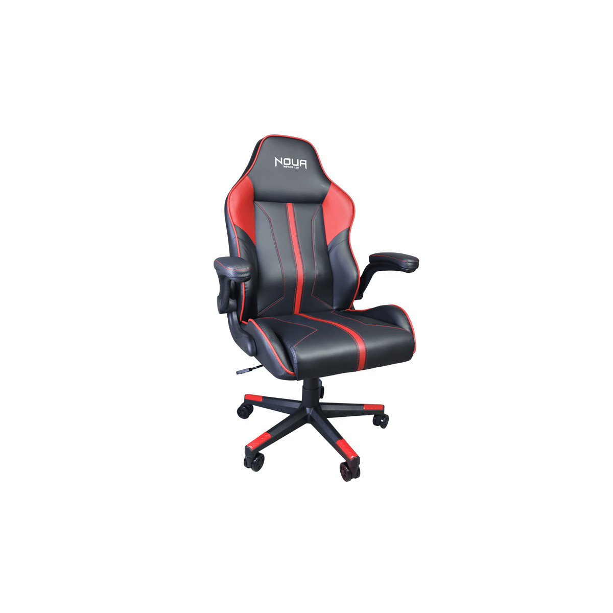 NOUA ZEN - SEDIA GAMING BLACK/RED - BRACCIOLI IMBOTTITI 360 GRADI - GAS CL4