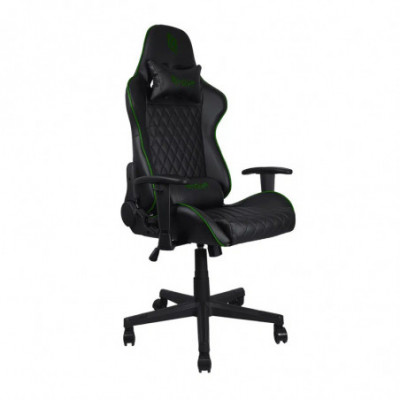 NOUA KUI K7 BLACK/GREEN - SEDIA GAMING - BRACCCIOLI 2D - SCHIENALE RECLINABILE