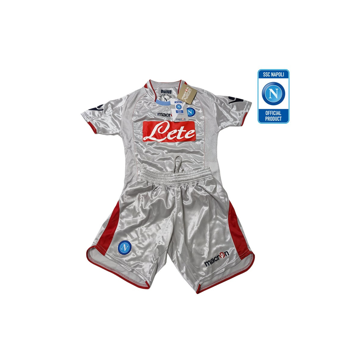 NAPOLI KIT MACRON KIDS GARA 2 (PANTALONCINO - MAGLIA) 4XS