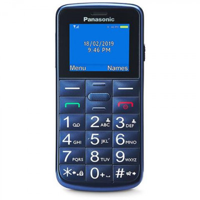 PANASONIC KX-TU110 (BLUE) - TELEFONO CELLULARE - TASTI GRANDI - RESISTENTE AGLI URTI - TASTO SOS - TORCIA LED - ITALIA