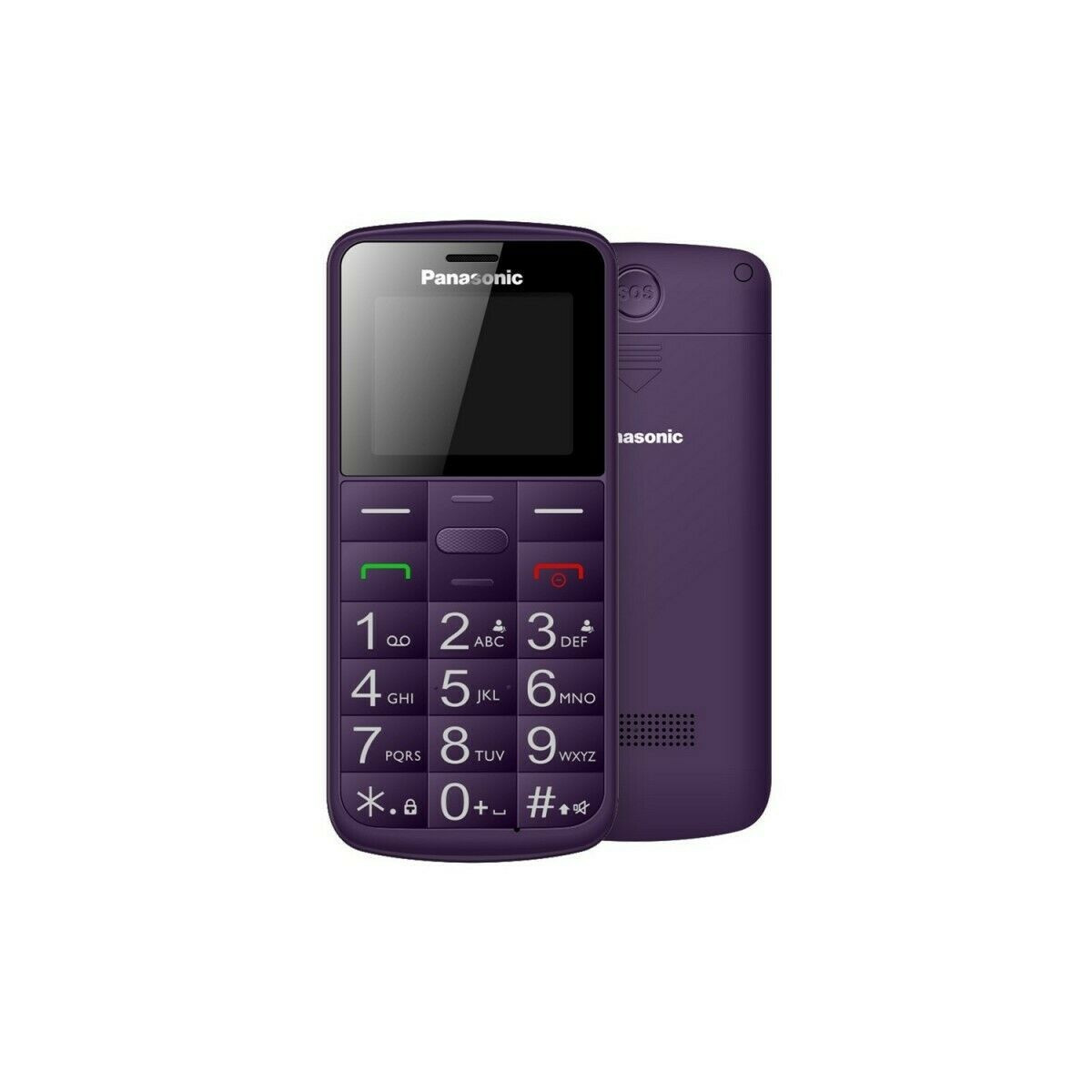 PANASONIC KX-TU110 (VIOLA) - TELEFONO CELLULARE - TASTI GRANDI - RESISTENTE AGLI URTI - TASTO SOS - TORCIA LED - ITALIA