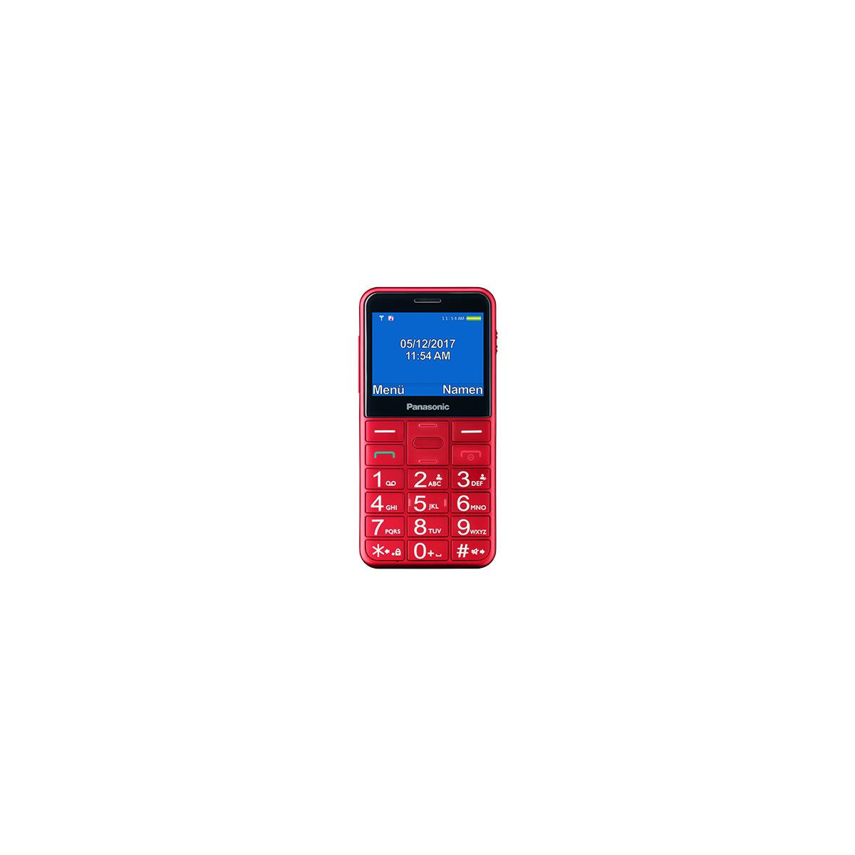 PANASONIC KX-TU150 (ROSSO) - TELEFONO CELLULARE - TASTI GRANDI - COMPATIBILE CON APPARECCHI ACUSTICI -  ITALIA