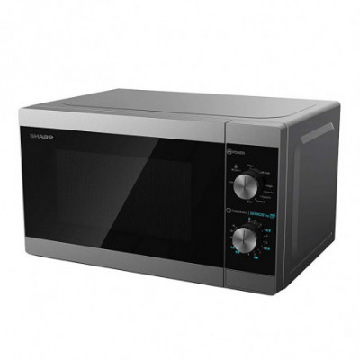 SHARP YC-MS01E-S - FORNO A MICROONDE 20L - 800W - CONTROLLO ANALOGICO - 5 LIVELLI DI POTENZA - SILVER