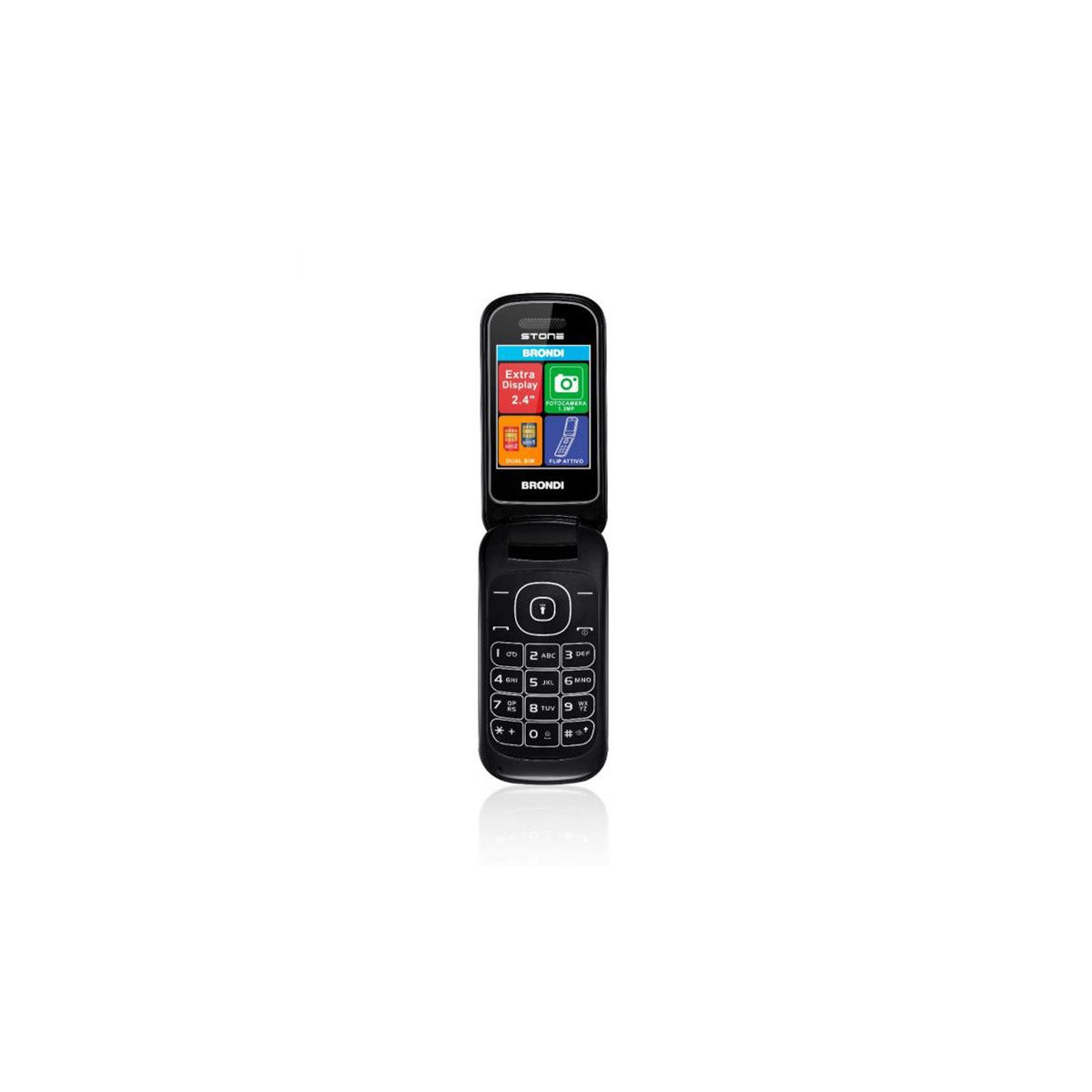 BRONDI STONE (NERO) - TELEFONO CELLULARE SENIOR