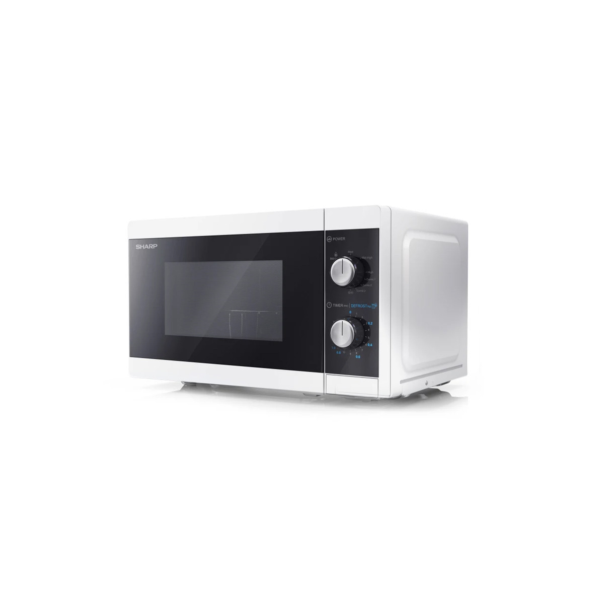 SHARP YC-MG01E-W - FORNO A MICROONDE 20L - 800W - CONTROLLO ANALOGICO - GRILL - 5 LIVELLI DI POTENZA - BIANCO