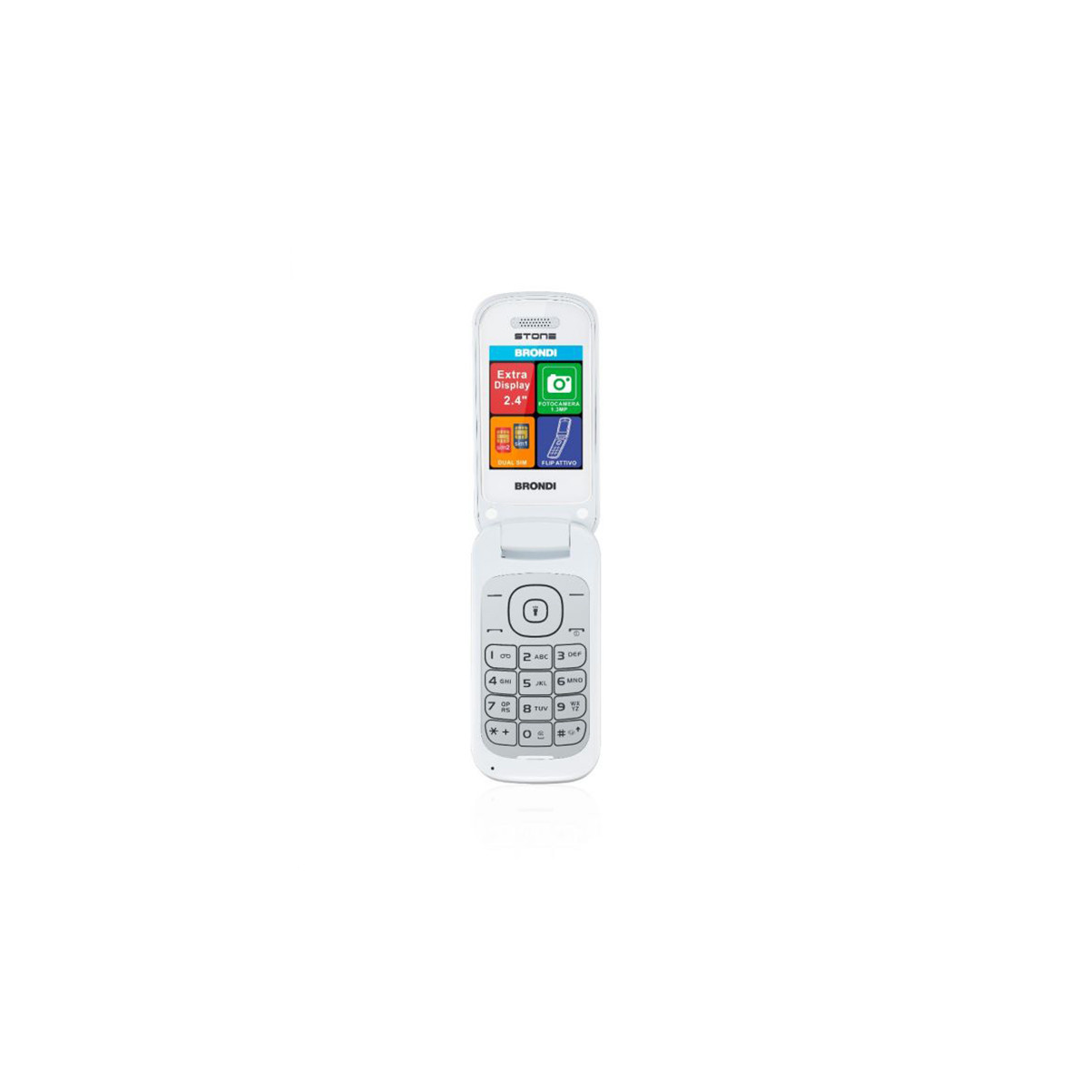 BRONDI STONE (BIANCO) - TELEFONO CELLULARE SENIOR