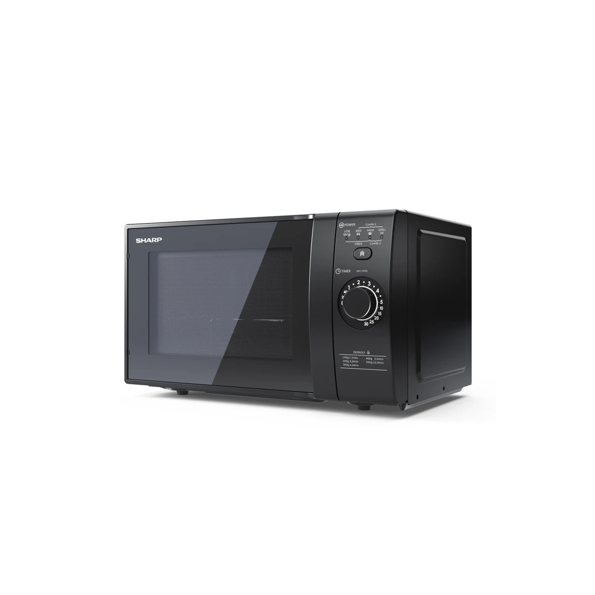 SHARP YC-GG02E-B - FORNO A MICROONDE 20L - 800W - CONTROLLO DIGITALE - GRILL - 11 LIVELLI DI POTENZA - BLACK