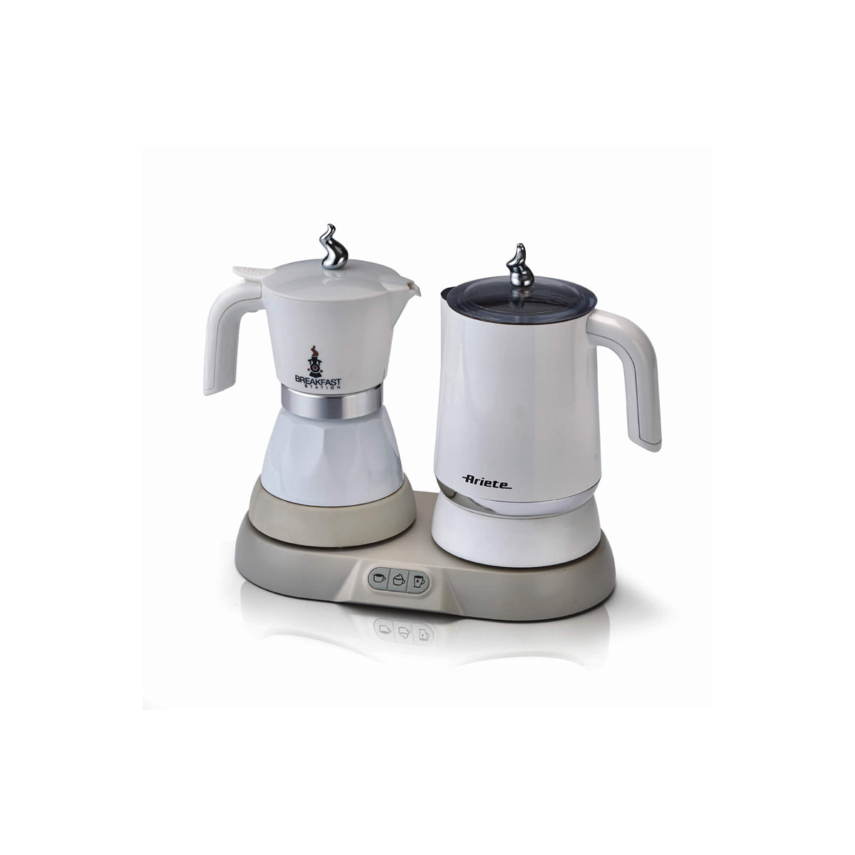 ARIETE BREAKFAST STATION (1344) - SISTEMA ELETTRICO 3 IN 1 MOKA + CAPPUCCINATORE + BOLLITORE - 500W