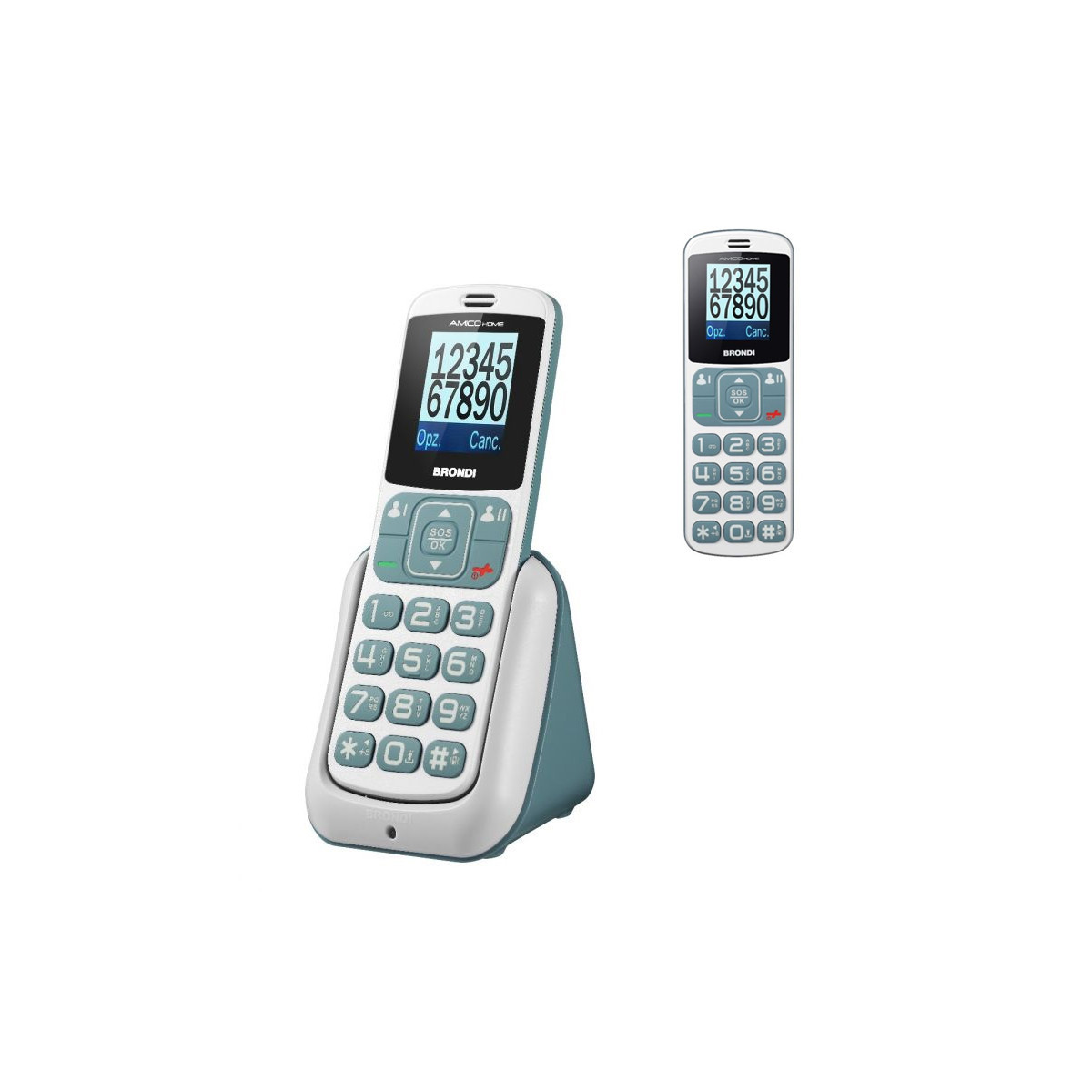 BRONDI AMICO HOME (BIANCO/GRIGIO) - TELEFONO CELLULARE SENIOR