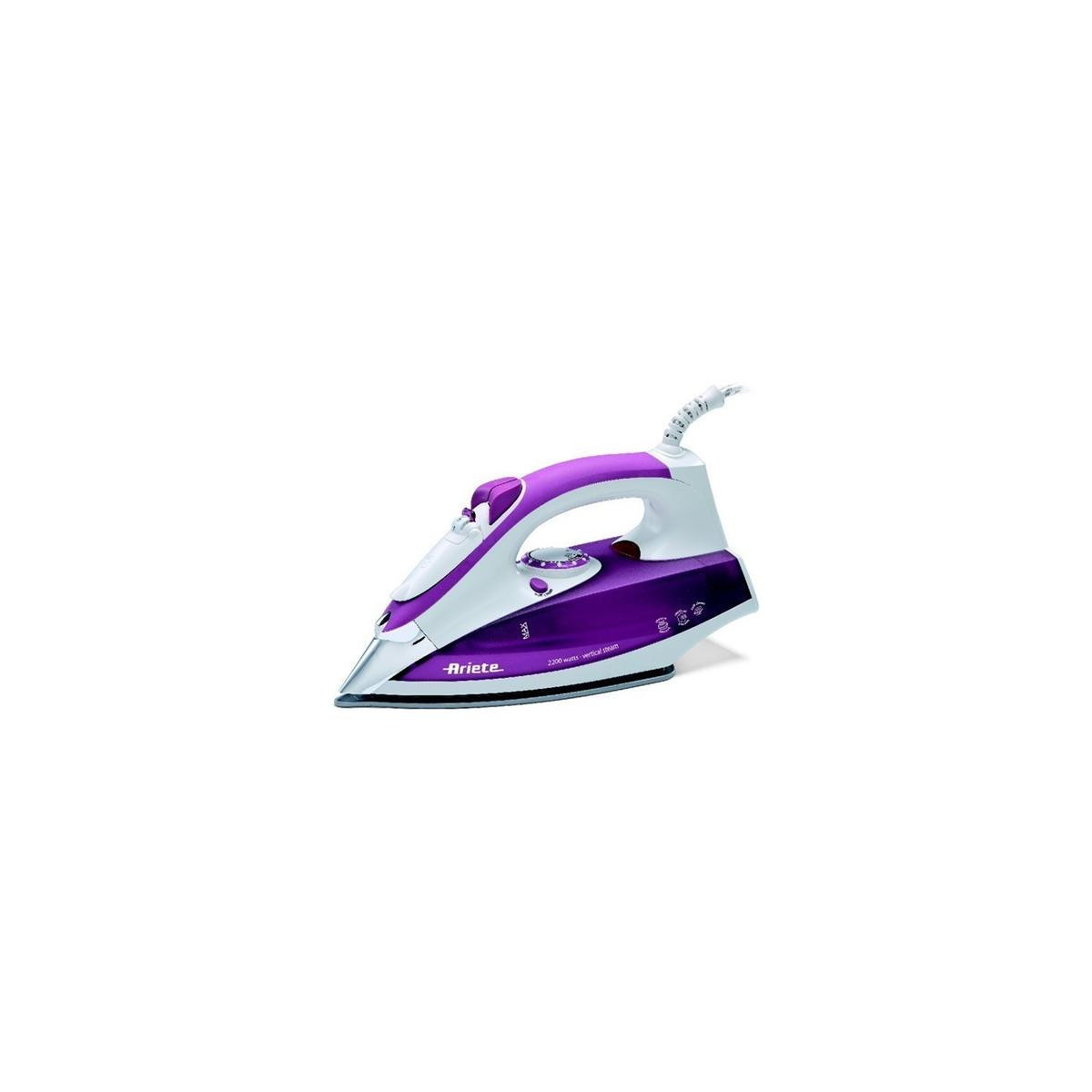 ARIETE STEAM IRON 2200 (6215/10) - FERRO DA STIRO - PUNTA SLIM - PIASTRA ACCIAIO INOX - COLPO VAPORE - SELF CLEANING - 2200W