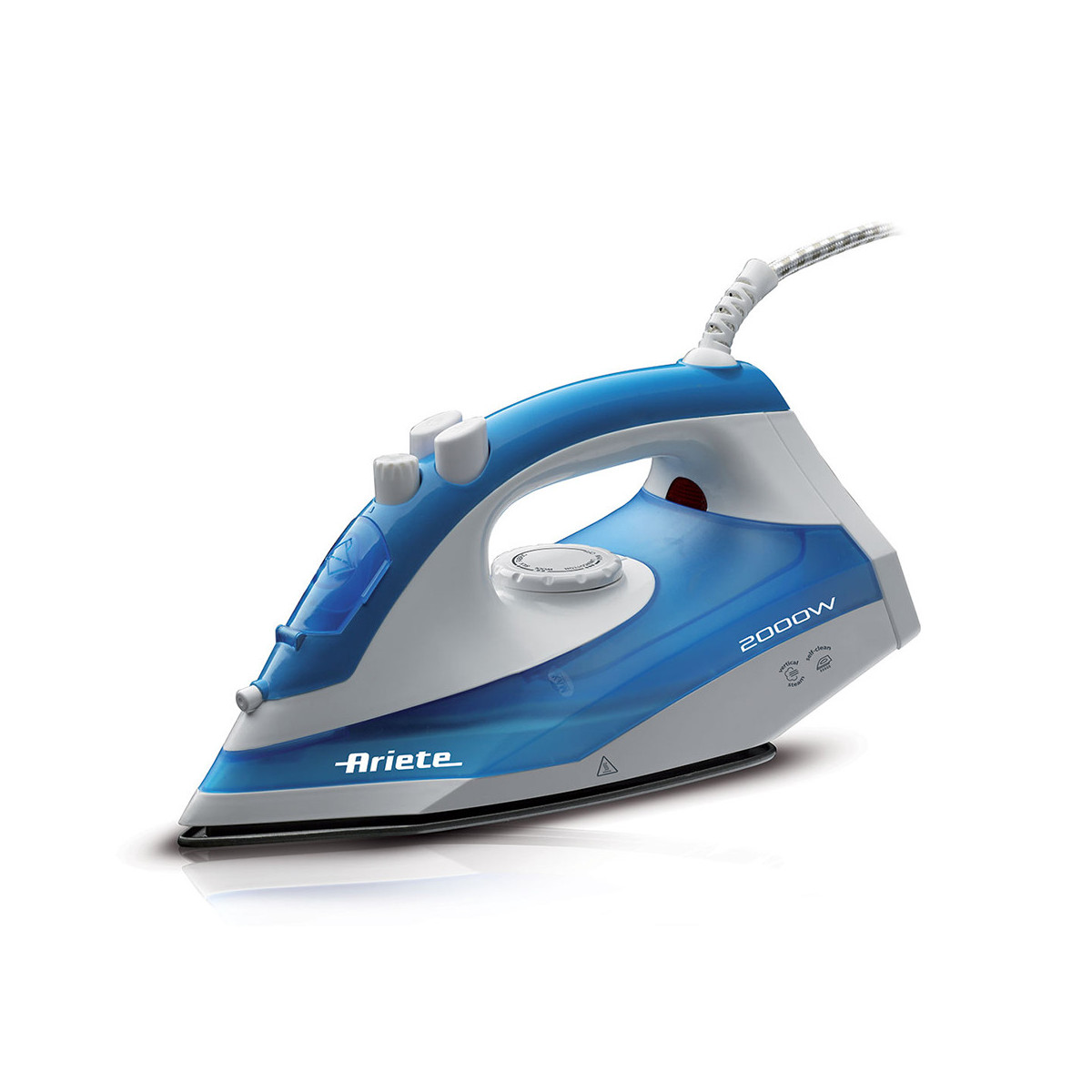 ARIETE STEAM IRON 2000 (6234) - FERRO DA STIRO - PIASTRA TEFLON - COLPO VAPORE - 2000W