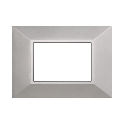 ETTROIT PLACCA PIRAMIDE 3 MODULI - SERIE MOON - SILVER (AN90306) Compatibile ABB Axolute