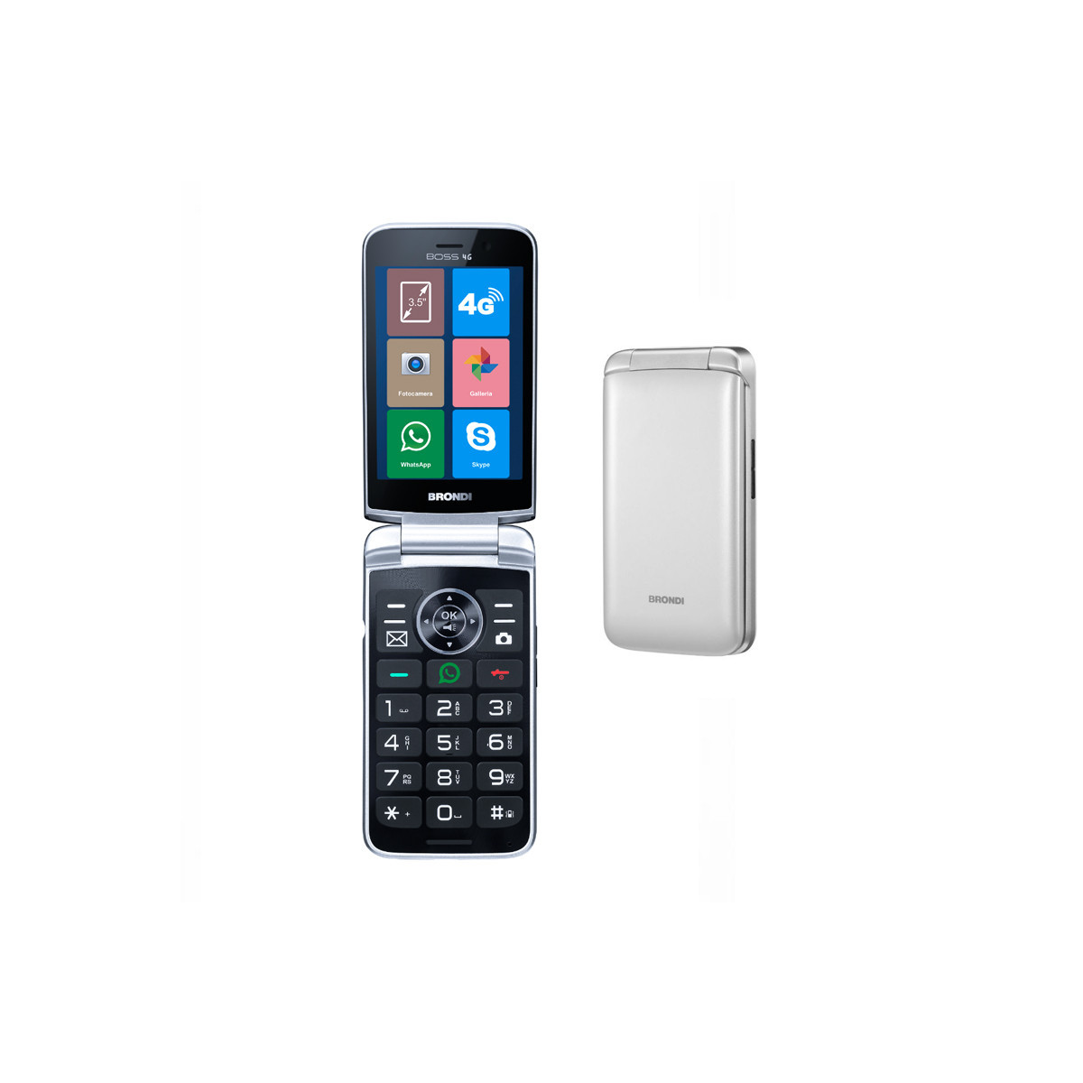 BRONDI BOSS 4G (BIANCO) - TELEFONO CELLULARE SENIOR