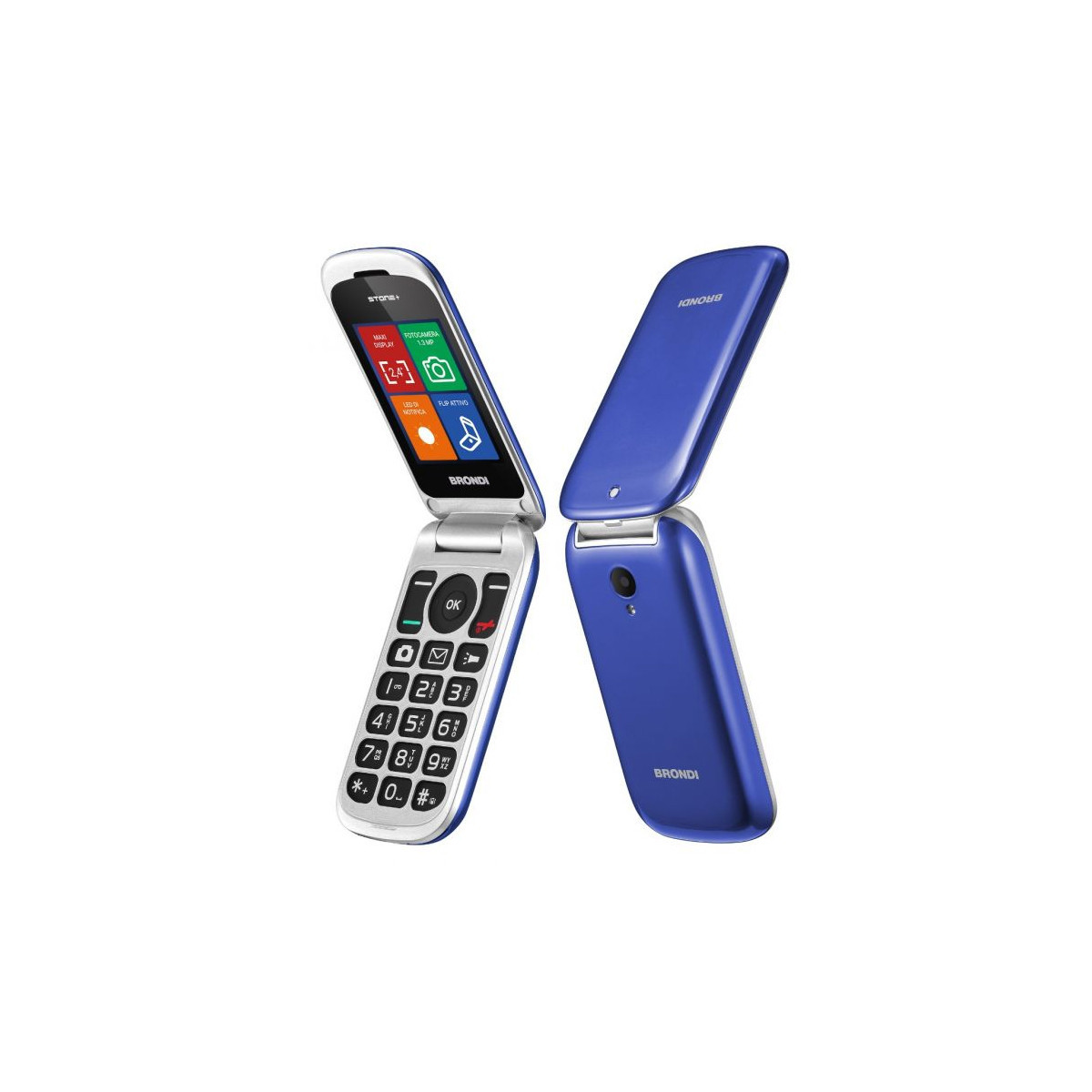 BRONDI STONE+ (BLU) - TELEFONO CELLULARE SENIOR