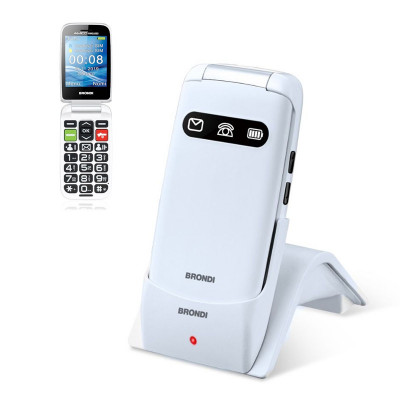 BRONDI AMICO FAVOLOSO (BIANCO METAL) - TELEFONO CELLULARE SENIOR