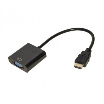 ADATTATORE LINK HDMI TIPO-A MASCHIO - VGA FEMMINA CON PRESA AUDIO 3.5MM - ADAT10