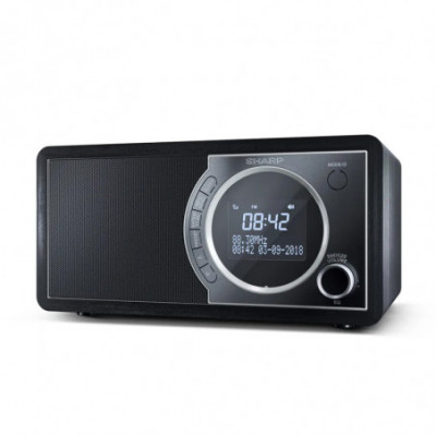 SHARP DR-450(BK) - RADIO DIGITALE - DAB/DAB+ - LCD MONOCROMATICO - 6W - BLUETOOTH - CHASSIS IN LEGNO - NERO