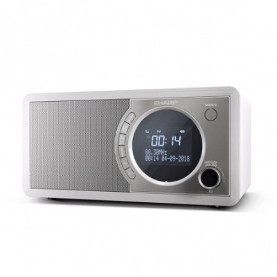 SHARP DR-450(WH) - RADIO DIGITALE - DAB/DAB+ - LCD MONOCROMATICO - 6W - BLUETOOTH - CHASSIS IN LEGNO - BIANCO