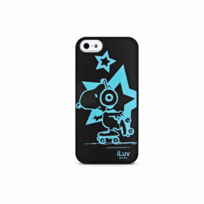 COVER ILUV SNOOPY BLACK ICA7T381BLK PER IPHONE 5 - 5S - SE