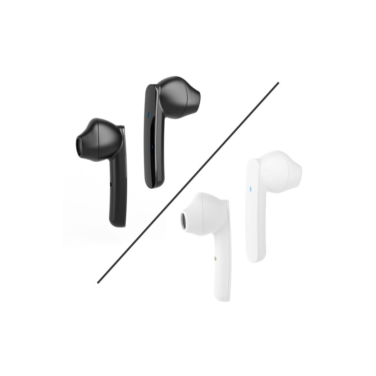 AKAI K1 BUDS - AURICOLARI BLUETOOTH WIRELESS ULTRA SLIM - 2COLORI ASSORTITI - WHITE E BLACK