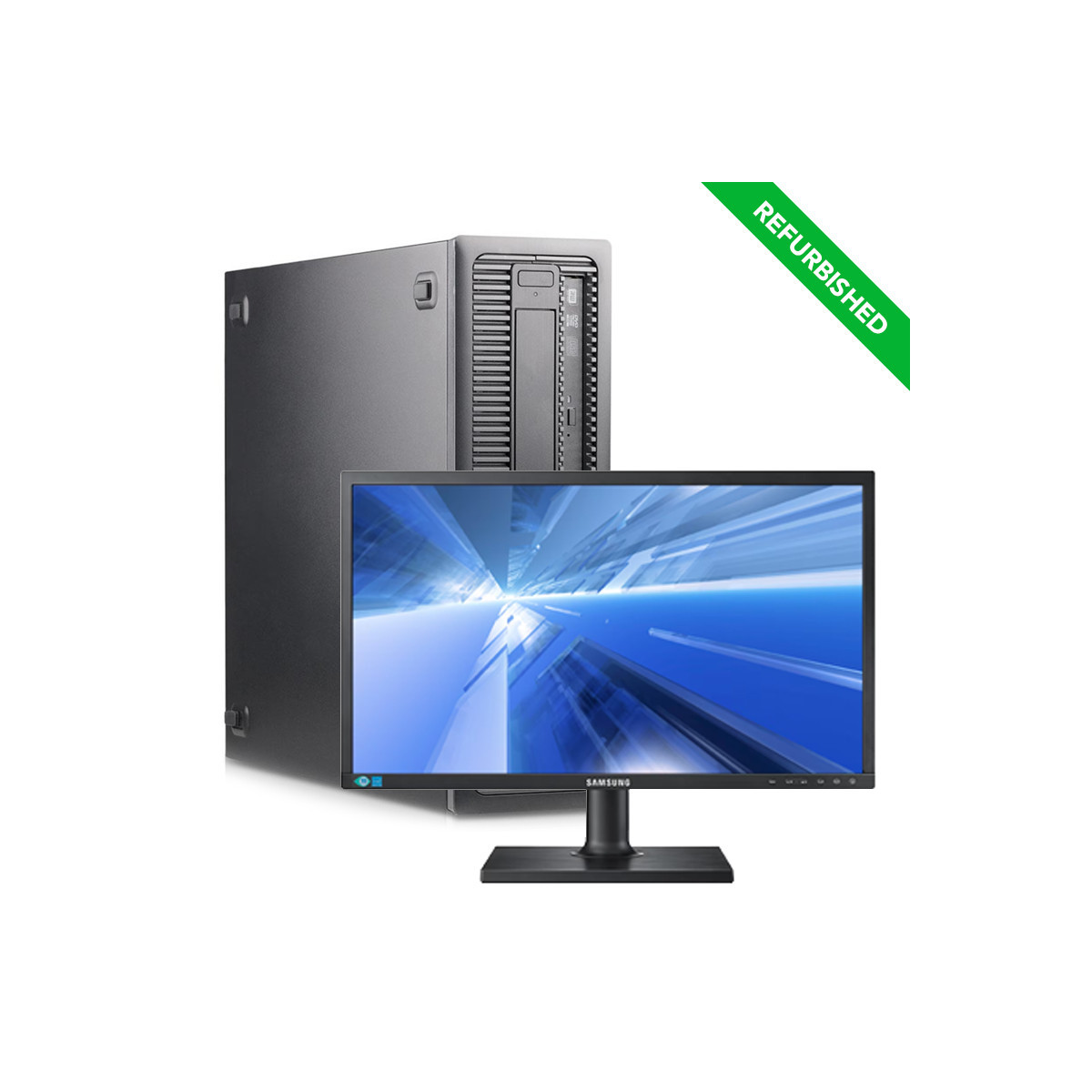 BUNDLE IT REFURBISHED RINOVO - PC DESKTOP HP 600-800 G1 SFF (PR64422001) + MONITOR SAMSUNG 22 RNS22C450