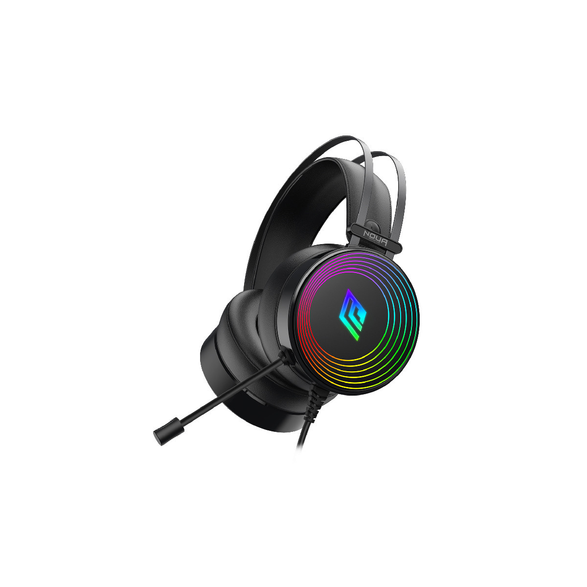 NOUA CRUX - CUFFIE GAMING USB / JACK 3.5 CON MICROFONO OMNIDIREZIONALE - RGB