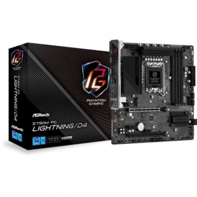 ASROCK Z790M PG LIGHTNING/D4 - DDR4 SOCKET 1700 + HDMI + M.2 mATX