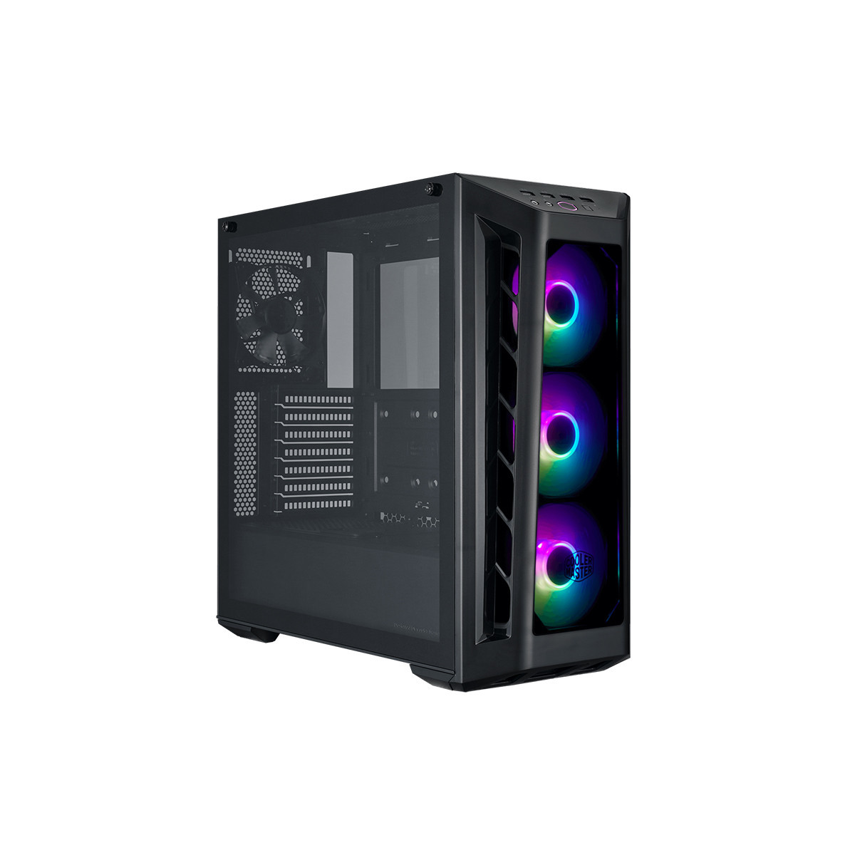 COOLER MASTER MASTER BOX MB530P - 2USB3 2USB2ARGB Control ButtonAudio I e O2x 3.5HDD 4x 2.5SSD3x 120mm Front FanNO PSU