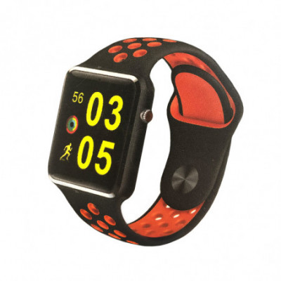 SMART FITNESS WATCH AKAI AKSW06 RED - LCD 16 PEDOMETRO CARDIO MON. SONNO