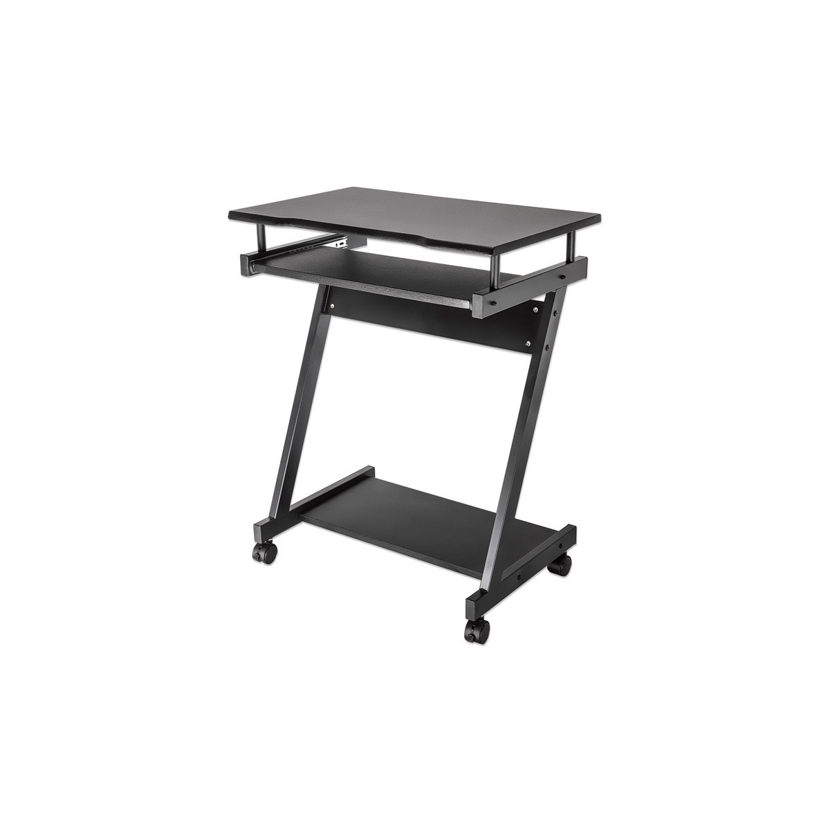 TECHLY ICA-TB 935B - SCRIVANIA COMPATTA CON RIPIANO TASTIERA ESTRAIBILE - COLORE NERO