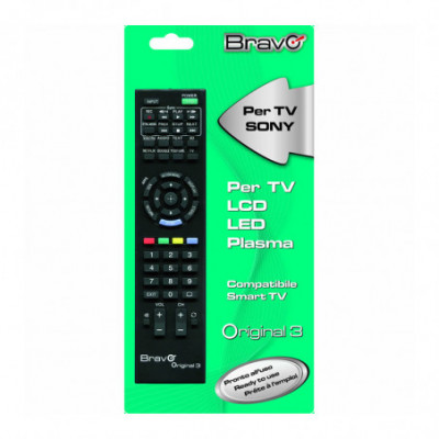 BRAVO ORIGINAL 3 (90202049) - TELECOMANDO COMPATIBILE FEDELMENTE RIPRODOTTO PER TV SONY