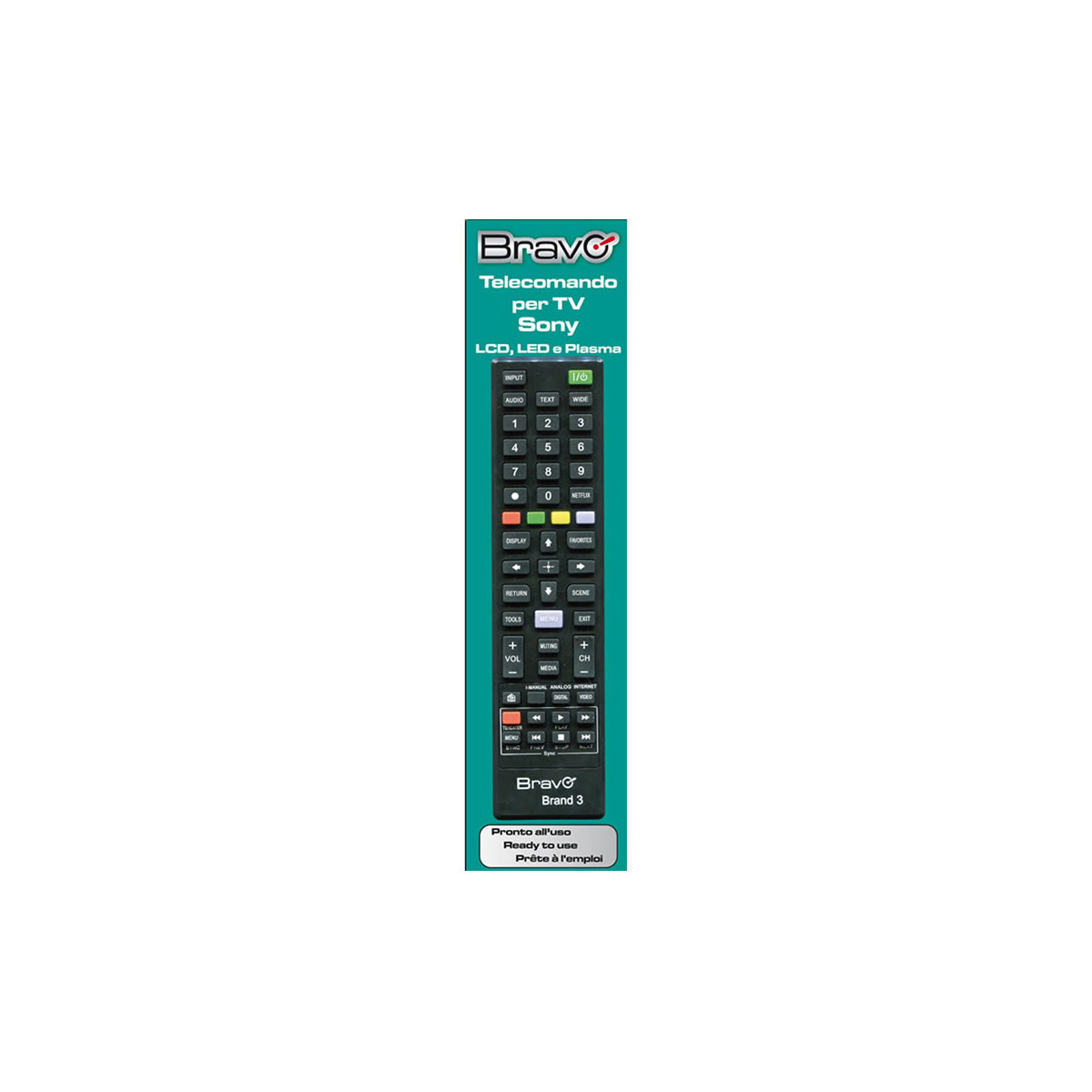 BRAVO BRAND 3 (90202063) - TELECOMANDO COMPATIBILE PER TV SONY