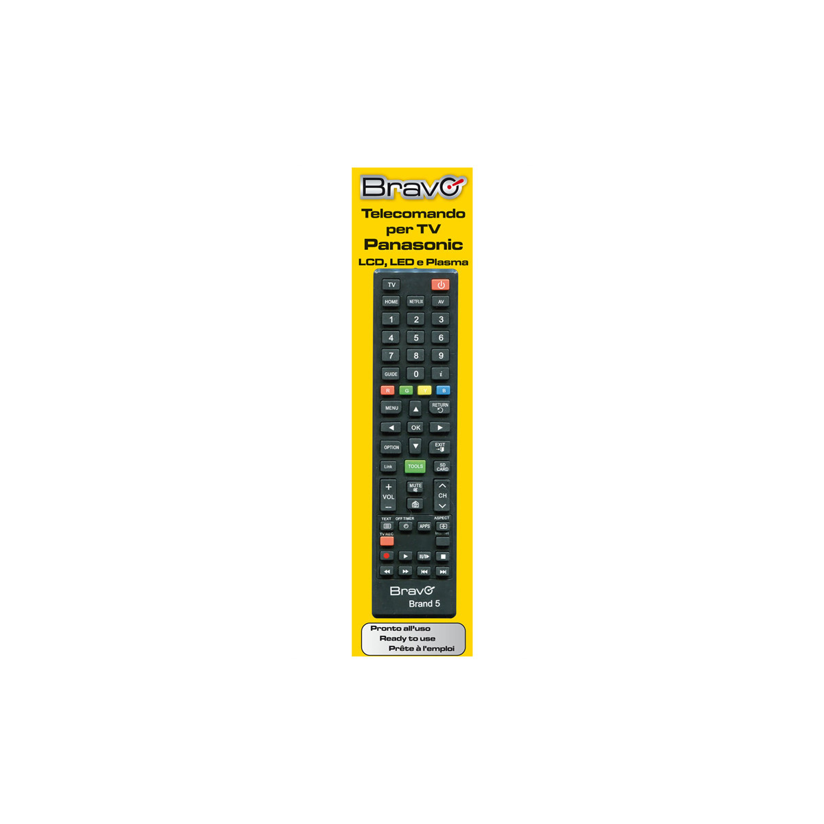 BRAVO BRAND 5 (90202065) - TELECOMANDO COMPATIBILE PER TV PANASONIC