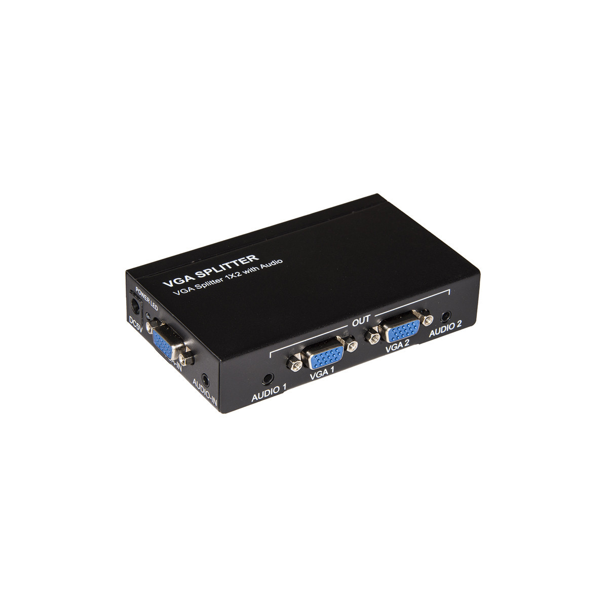 SPLITTER LINK 2 PT VGA - AMPLIFICATO 500 MHz CON AUDIO