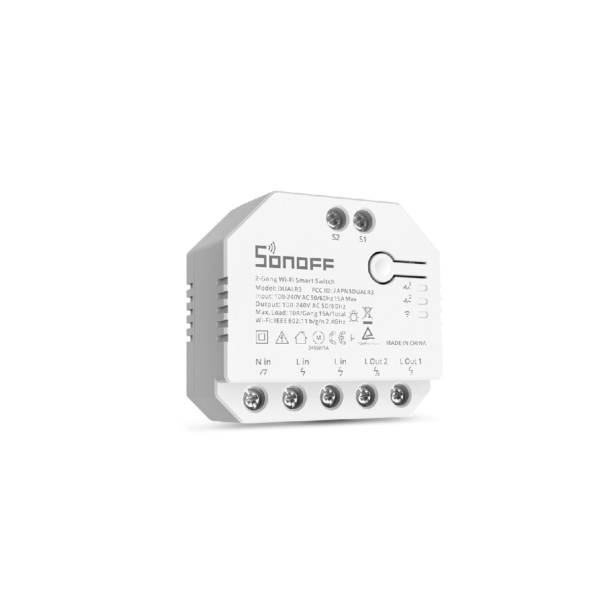 SONOFF DUAL R3 - SWITCH SMART WIFI 2 CANALI PER TAPPARELLE